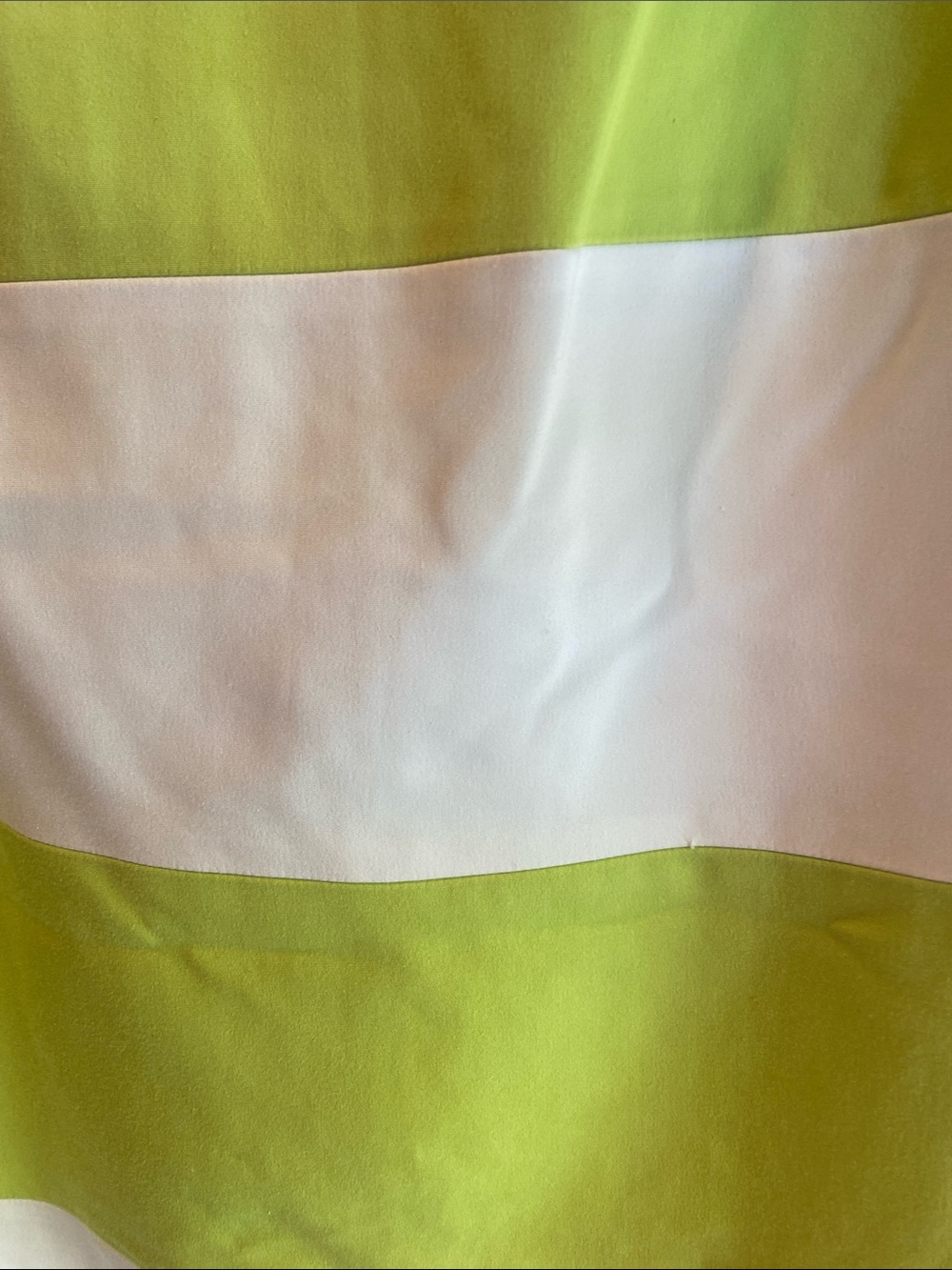 Anne Klein Lime Green and White Striped Sleeveless Shift Dress - Picture 3 of 11